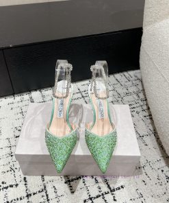 Top TierJimmy Choo 2025/Early Spring Pointed Diamond Crystal Chain High HeelsThis Stevie High-h lg5e75ek