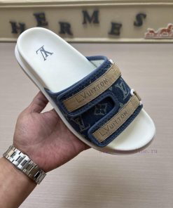 LV Lvjia High-end Men's Summer Slippers Louis Vuitton Classic Vintage Series With A Loose Desig 0x3si7rh