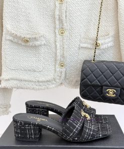 Chanel | Chanel 25P Spring/Summer New ProductsDouble Strap Double C Thick Heel SlippersGrandma rzfos5nc