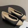Chanel 25P Is The Most Beautiful Woven Ballet Shoe Lafite Grass Double C Flat Straw Woven Singl 6h4scnrv