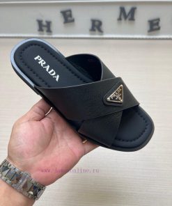 PRADA Men's Slippers Are Coming With A Big Logo Showcasing Style And The Original Anti Slip And kv97pqb0