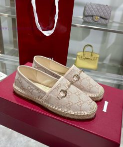 Women's New Fishing Shoes With P Horse Collar BuckleThis Shoe Is Made Of Beige And Honey Pink G qtqrx12i