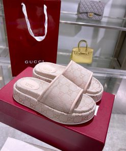 Top Selling 2025 Women's New GG Gucci Thick Soled SandalsThe Iconic Gucci Logo And Exquisite Pa 5cm3gurt