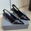 25Ss Spring/Summer New Balenciaga Metal Rivet Motorcycle Punk Style Pointed High Heels Single S yioucizb