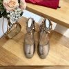 Valentino Garavani Lychee Leather Strap Wedge Sandals-Metal Effect Processing Rivet Decoration- 06a7e4jr