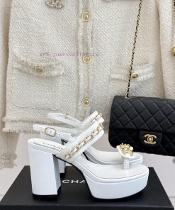 Chanel | Chanel 25P Spring/Summer New ProductsDouble C-chain Waterproof Platform High-heeled Sa ixwwqcf4