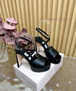 Jimmy Choo 2025 Early Spring New High Heel Water Platform Empty Sandals—————————————Low Profile 76vpehuh