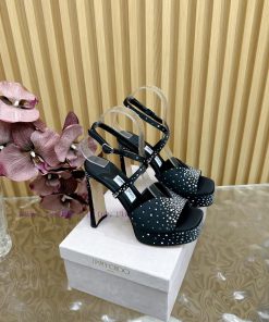 Jimmy Choo 2025 Early Spring New High Heel Water Platform Empty Sandals—————————————Low Profile czqaezds