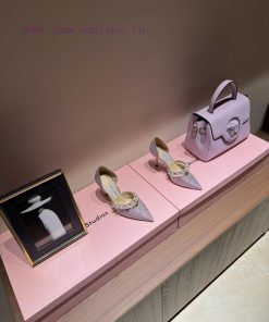Jimmy Choo/Jimmy Zhou Classic Gree Shallow Water Diamond High HeelsThe Shoe Design Is Very Deli xehi03ds