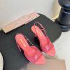 Miumiu 25 Spring/Summer New Collection Simple Retro Lizard Pattern High Heel Fish Mouth Sandals fzrqyvl3