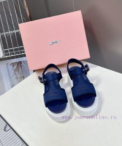 MiuMiu Spring/Summer Fashion Biscuit Sandals Thick Soled ShoesThe Minimalist Design Of The Spor abrfzv87