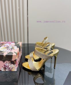 Dolce&Gabbana 25Ss High Heel SandalsWater Diamonds On The Shoe UpperInner SheepskinFoot Pad She vv2fkcav