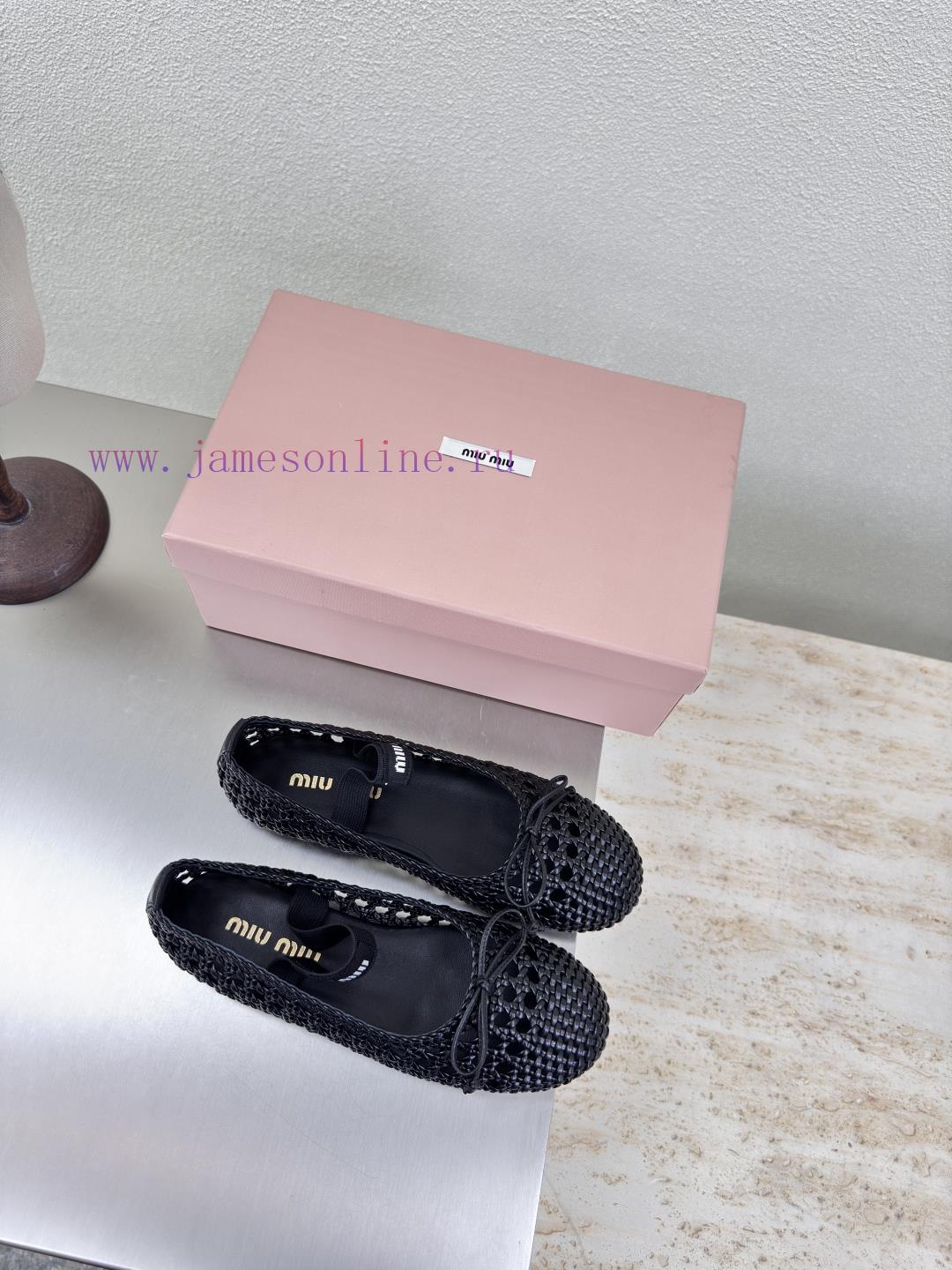 Miu'miu Hand Woven Mary Jane Flat Sole ShoesBlack Woven PatternFlat Bottomed DesignSeries Miu'm aqmjrds6 - Image 10