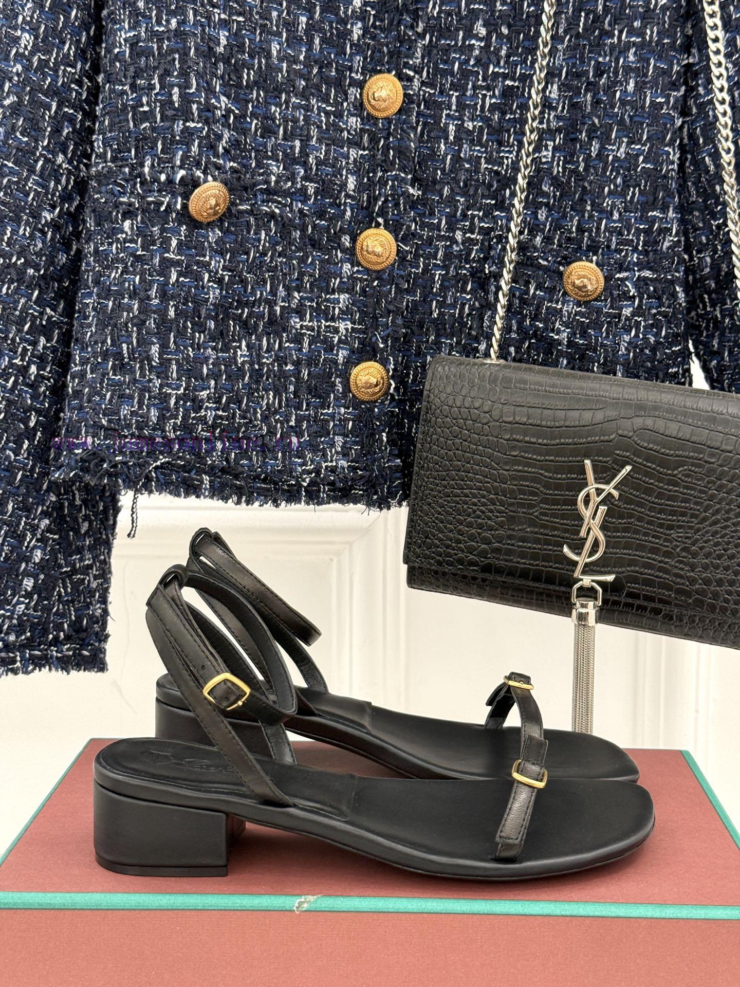 Loro Piana/Loro Piana Classic Retro BeautyStraw Sandals With Thick HeelsSimplicity Instant Fash a9jpn44i - Image 2
