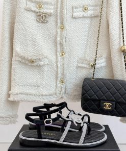 Chanel | Chanel 25P Spring/Summer New ProductsRhinestone Double C Clip On SandalsEasy To Wear A obo1amtm
