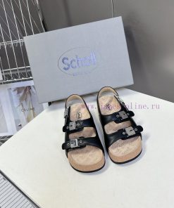 Men's Wear 10 Balenciaga Balenciaga X Scholl Collaboration Wooden Sole Bocken Couple Slippers S y4yg4ea7