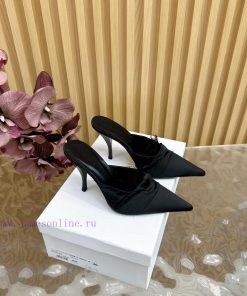 2025 Spring/Summer Hot Style ABING WANG Lace Muller High Heels Half DraggedWhat Is A Sexy Weapo 9al63154