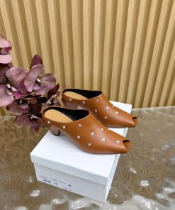 2025 Spring/Summer Hot Style ABING WANG Lace Muller High Heels Half DraggedWhat Is A Sexy Weapo oy9og3y3