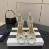 The MostAQUAZZURA Pineapple High Heels2025 Spring/Summer Water Diamond Decorative Sandals With endww44w