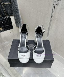 High QualityVersace Early Spring Coarse Heel Hollow Sandals Overseas Hot Selling ChampionYB's O 58nsalrp