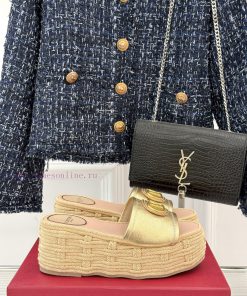 Valentino | Valentino 25s Spring/SummerNew V-button Thick Soled SlippersClassic V-buckle Elemen xv72o8yo