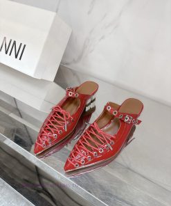 GANNI 25 Early Spring New High-heeled Sandals: Purchase Quality: Small Square Head Retro Elegan eet8rsln