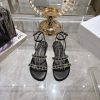 Dior 25ss Summer New Element DIOR Spring Summer New Item Diamond Button Flat Bottom Thick Heel delhzxxe