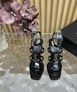 Saint Laurent/YSL Saint Laurent Poe Heel Classic Sandals Top Quality 2025 Summer New Collection a470n2ej