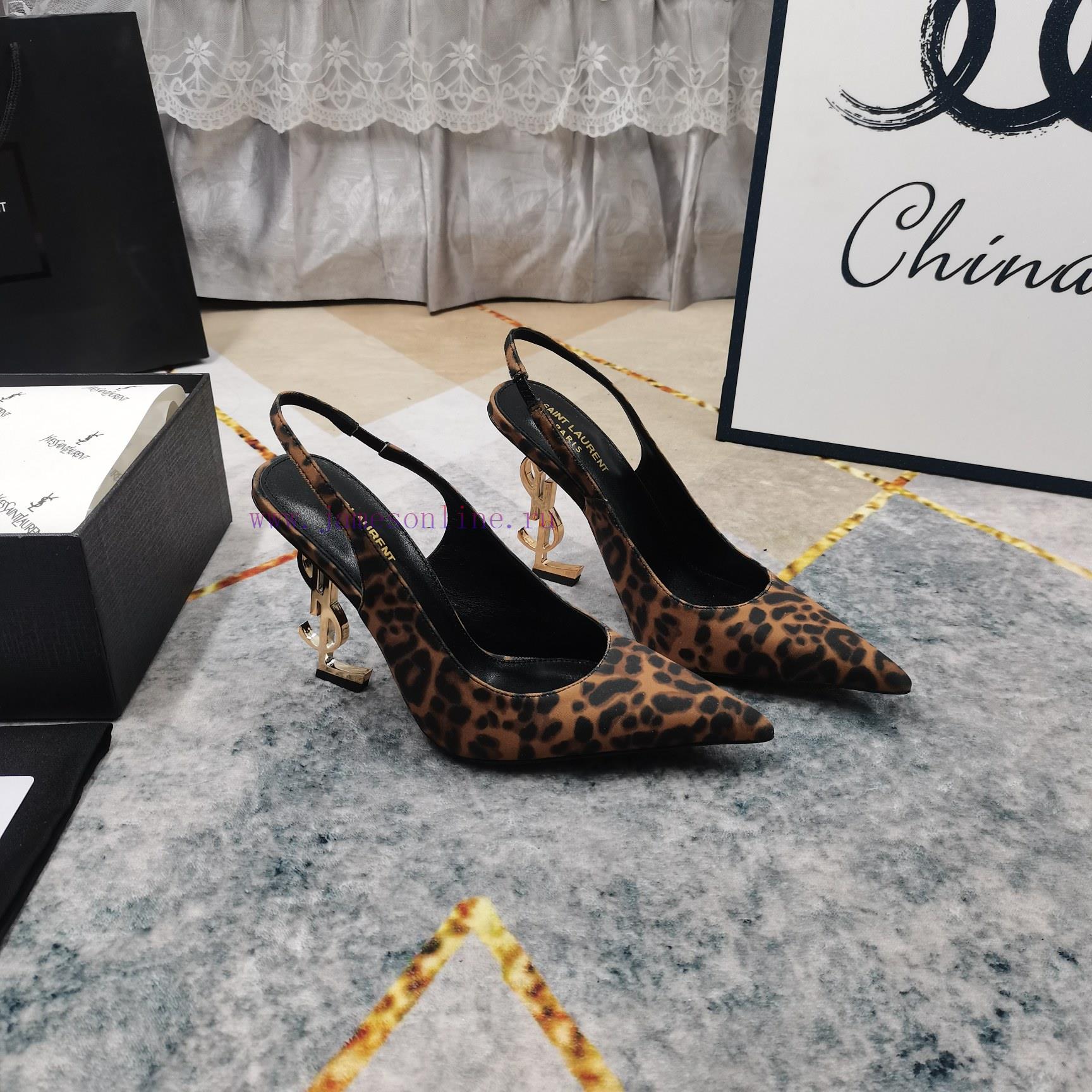 New Release - YSL Top LevelSynchronize New Logo Letters And High-heeled Sandals On The Official 3fchr7cg