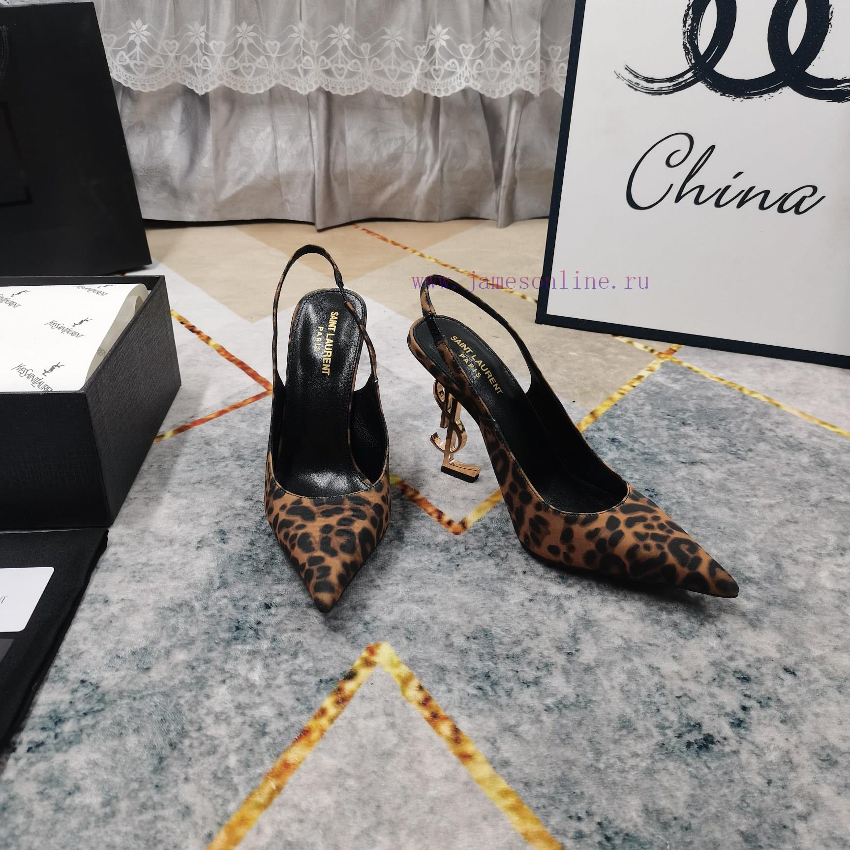 New Release - YSL Top LevelSynchronize New Logo Letters And High-heeled Sandals On The Official 3fchr7cg - Image 5