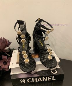 Chanel Backbag Zipper Pearl Camellia Sandals Coarse Heel ShoesOfficial CatalogCode 3536373839 ( opc8w85r