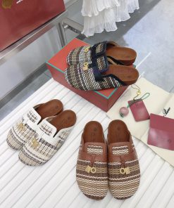 Boken Woven Slippers 🧚 ‍️. Loro Piana * Top Quality Genuine Single Shoe Purchase Original Versi z1k4yow4