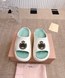 MiuMiu Thick Soled Slippers Summer 2025 New Edition Net Infrared Wear Sports Beach Anti Slip Tr zcc24wyz