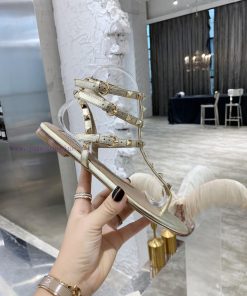 Top Tier High-endValentino Rivet Classic SandalsMixed Sheepskin UpperMixed Sheepskin With Inner mdjijgjx