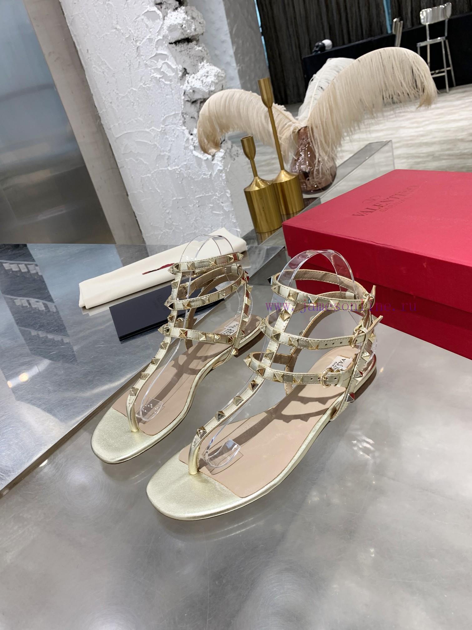 Top Tier High-endValentino Rivet Classic SandalsMixed Sheepskin UpperMixed Sheepskin With Inner mdjijgjx - Image 5