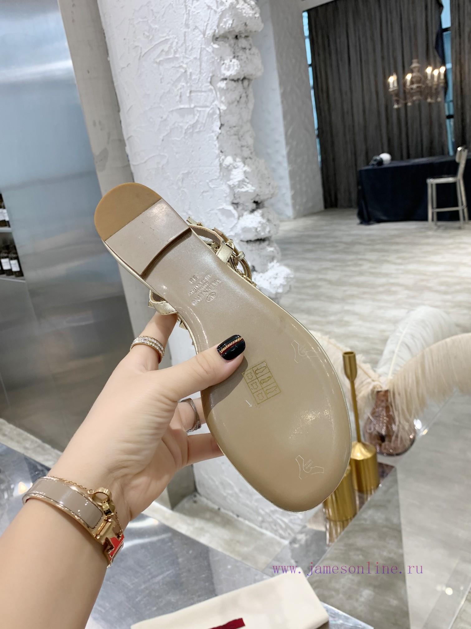 Top Tier High-endValentino Rivet Classic SandalsMixed Sheepskin UpperMixed Sheepskin With Inner mdjijgjx - Image 10