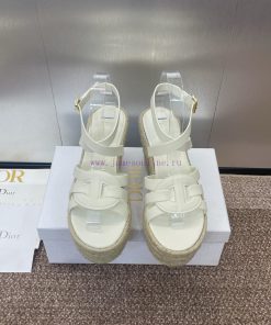 Dior 2025 Spring/Summer New D-Club Jelly Color Hollow Layered Cross Strap Thick Bottom High Hee guafeumt
