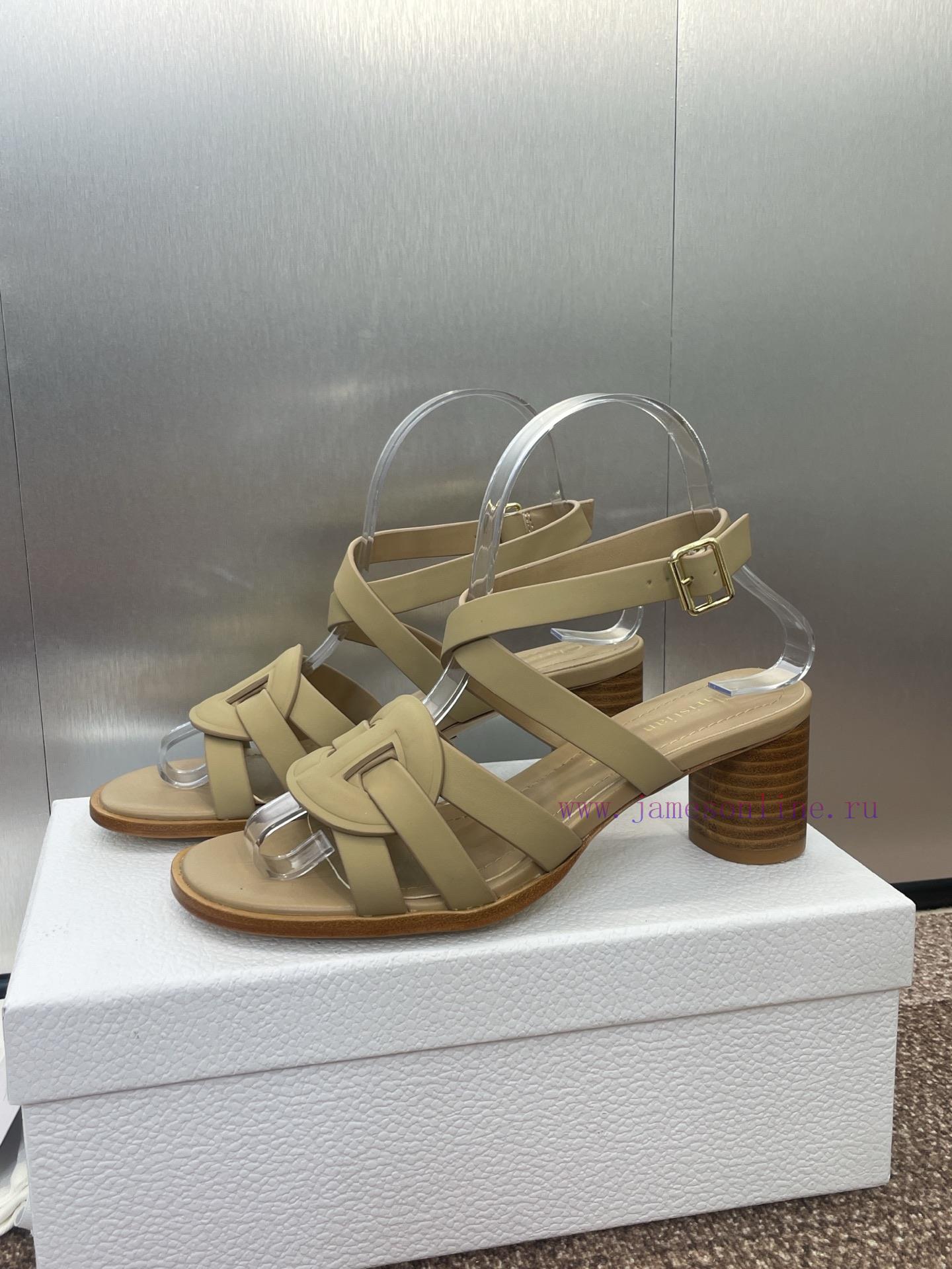 Dior 2025 Spring/Summer New D-Club Jelly Color Hollow Layered Cross Strap Middle Heel Women's S hidb9xtq - Image 6