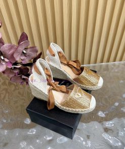 PRADA 2025 Early Spring New Fish Mouth Grass Weaving Fisherman's Shoes Single Shoes———————————— vg7n27j0