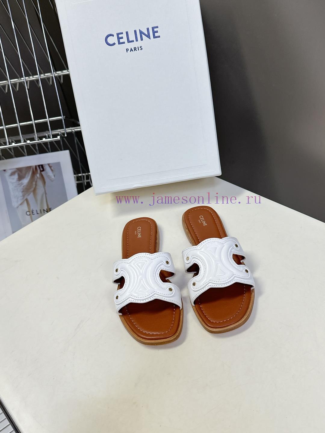 CELINE's New Spring And Summer Products Triumphal Arch Retro Roman Sandals And Slippers Come In 44vrluyp