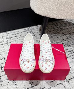 Top Tier Couple StyleValentino 25/Royco Series Cherry Couple Casual Sports Shoes White ShoesThe fn7b4nyj