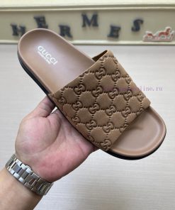 GUCCIGucci High-end Men's Summer Slippers Classic Presbyopia Series With A Loose Design In A Si v0pv7e1k