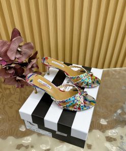 Aquazzura2025 New Top Pineapple Women's Colorful High Heel Sandals Original 1:1 Open Mold Heel vf32krp4