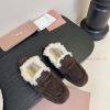 MIUMiuMiu Thick Bottom 2025 New British Style Wool Loafers Cotton Shoes🤩 No Matter How You Wear a0w8rg47