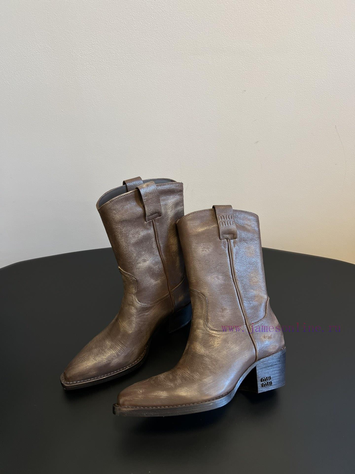 Purchasing Grade Miu Miu 25 Early Spring Motorcycle Style Retro BootsGreat! Miu's Vintage Desig 2vyrszwd - Image 4