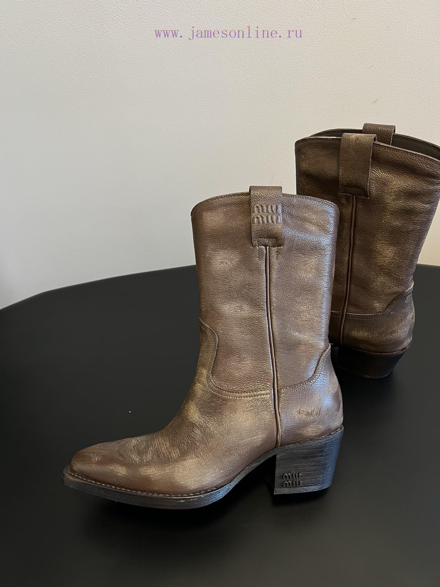 Purchasing Grade Miu Miu 25 Early Spring Motorcycle Style Retro BootsGreat! Miu's Vintage Desig 2vyrszwd - Image 6