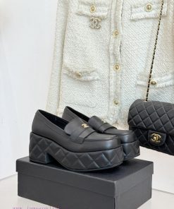Chanel | Chanel 25k Autumn/Winter New Product Double C Waterproof PlatformLingge Thick Soled Lo hxz8q0rx