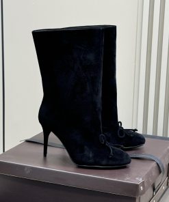 ALAIA | Yi Mengling's Same High Heel Short BootsThis Black Calf Leather High-heeled Short Boot vwuaqm7w