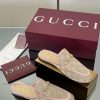2025 Early Autumn New GUCCi High End Boutique Half Slippers Gucci Lacquer Leather G G Crystal M 18j482rx
