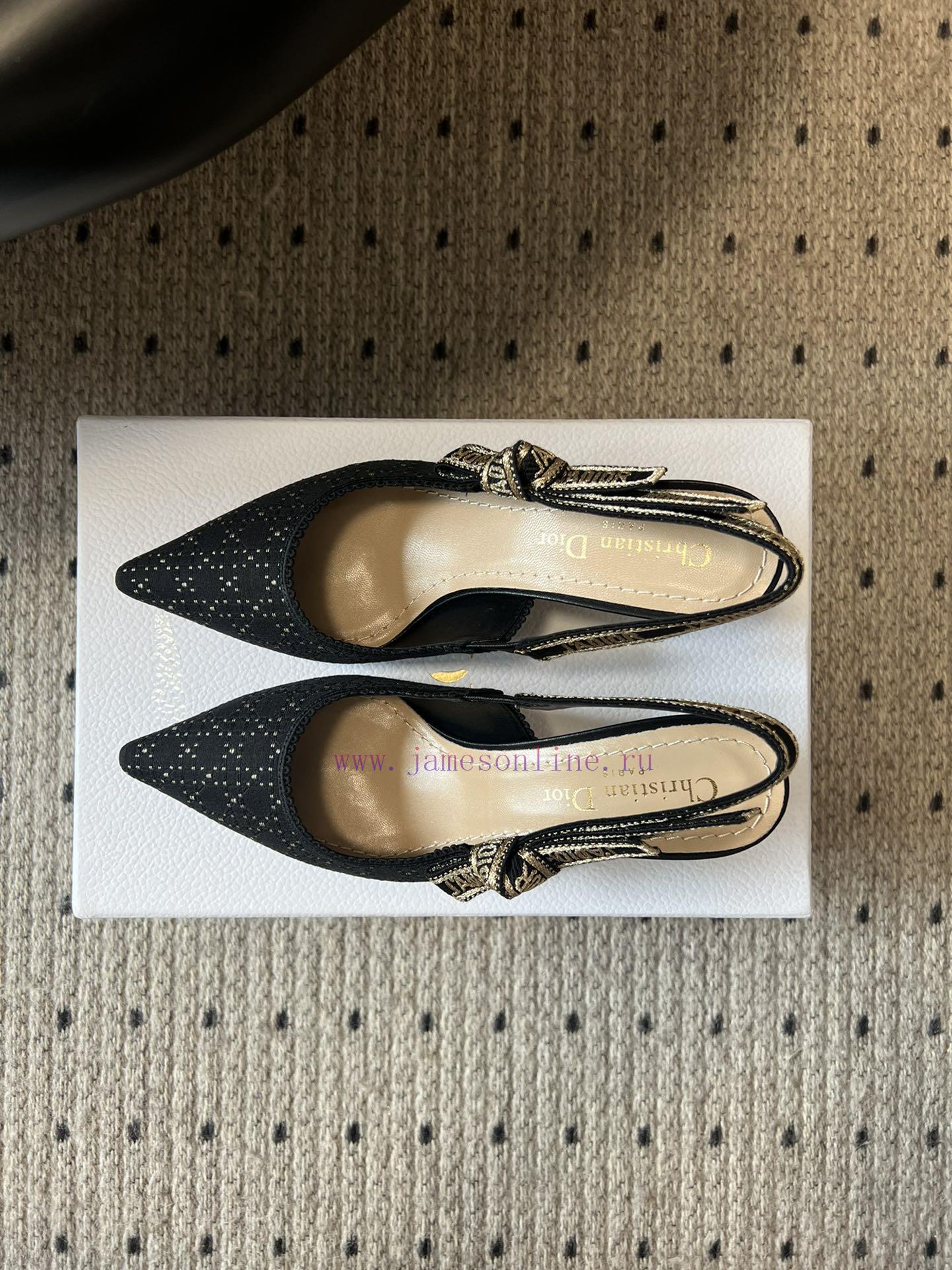 Top QualityDior Classic Black Polka Dot Bow High HeelsA Masterpiece Showcasing Dior's Exquisite baodcfoq - Image 3